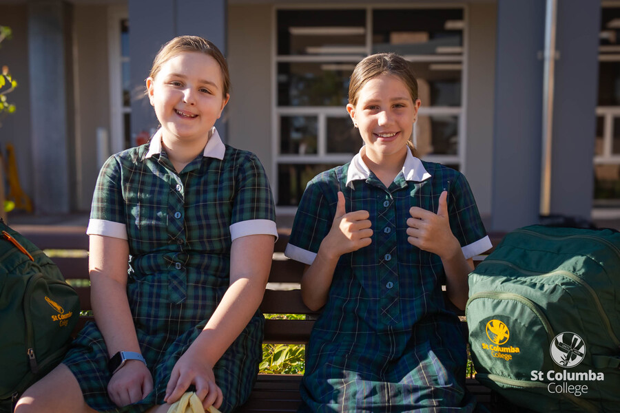 Year 6 students on their first day of Middle School